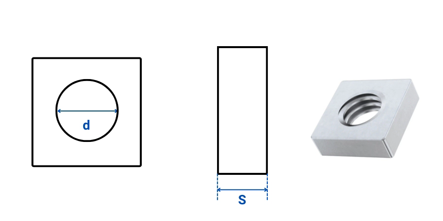 Stainless Steel Square Nut