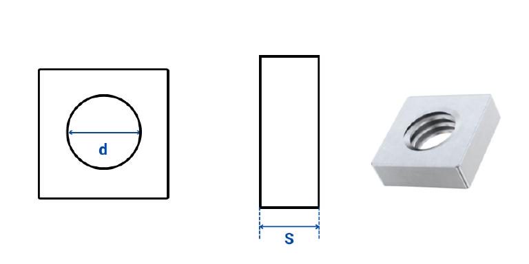 Dimension of Square Nut