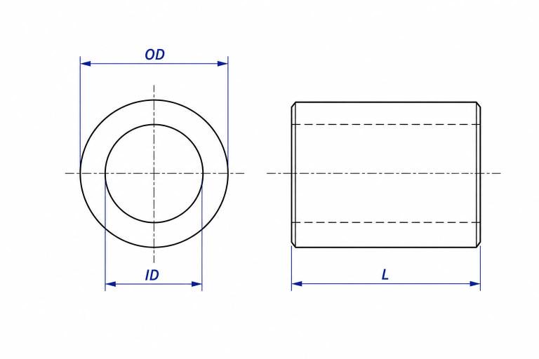 Dimension of 5Mm Aluminium Round Spacer